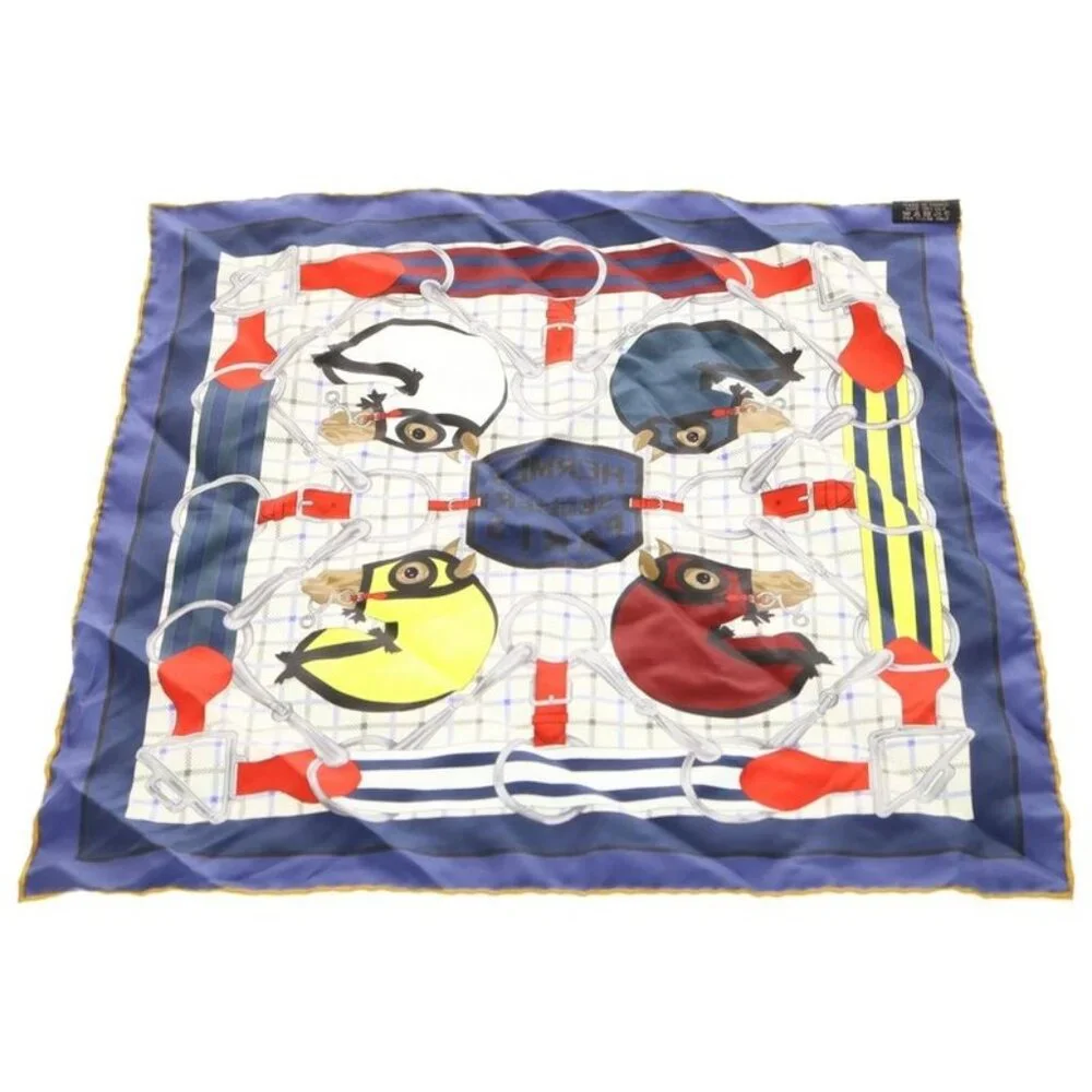 Hermes Carre Gavroche Tattersole Silk Scarf Multi - Picture 2 of 6